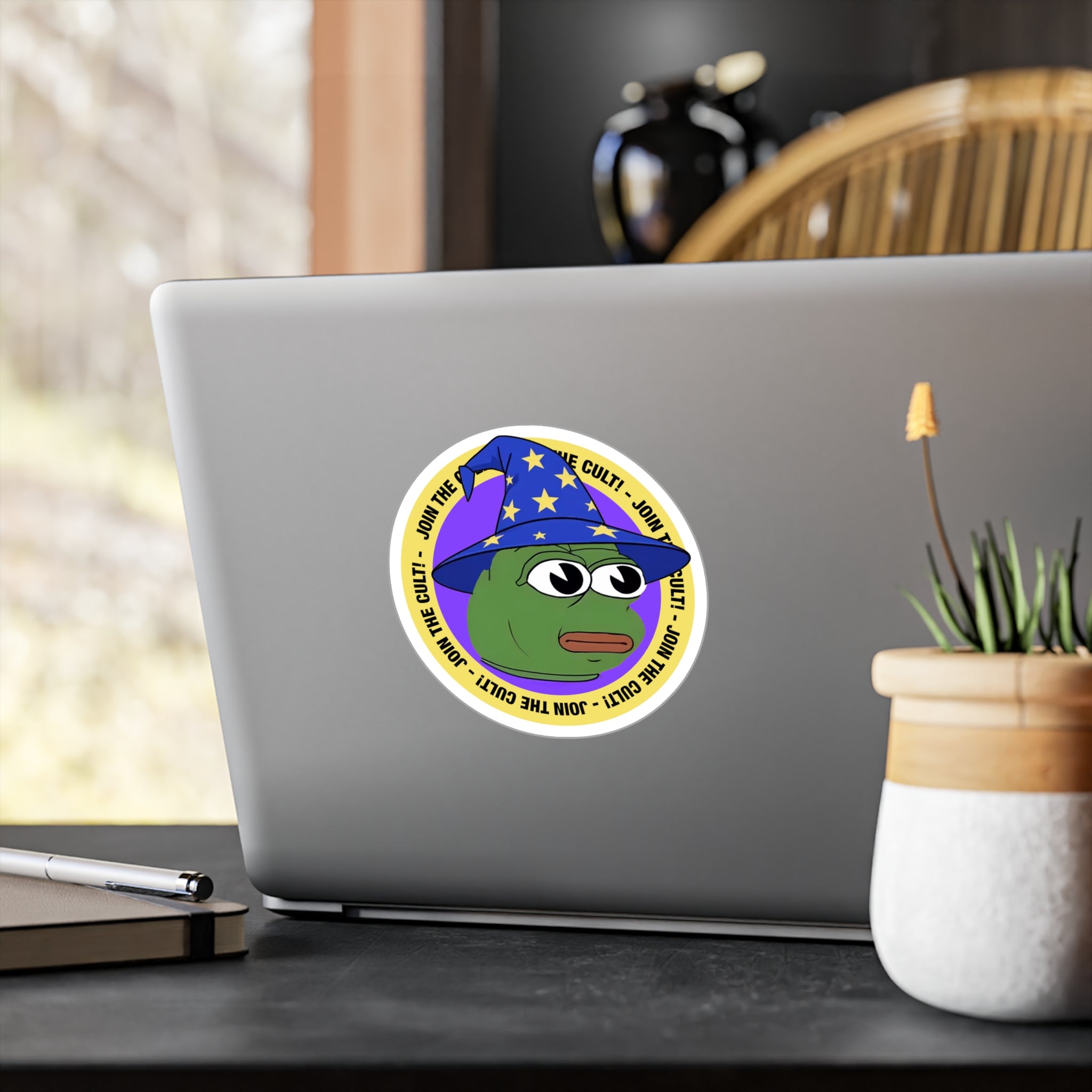PFP Vinyl Sticker — "Join the Cult-Wizard"