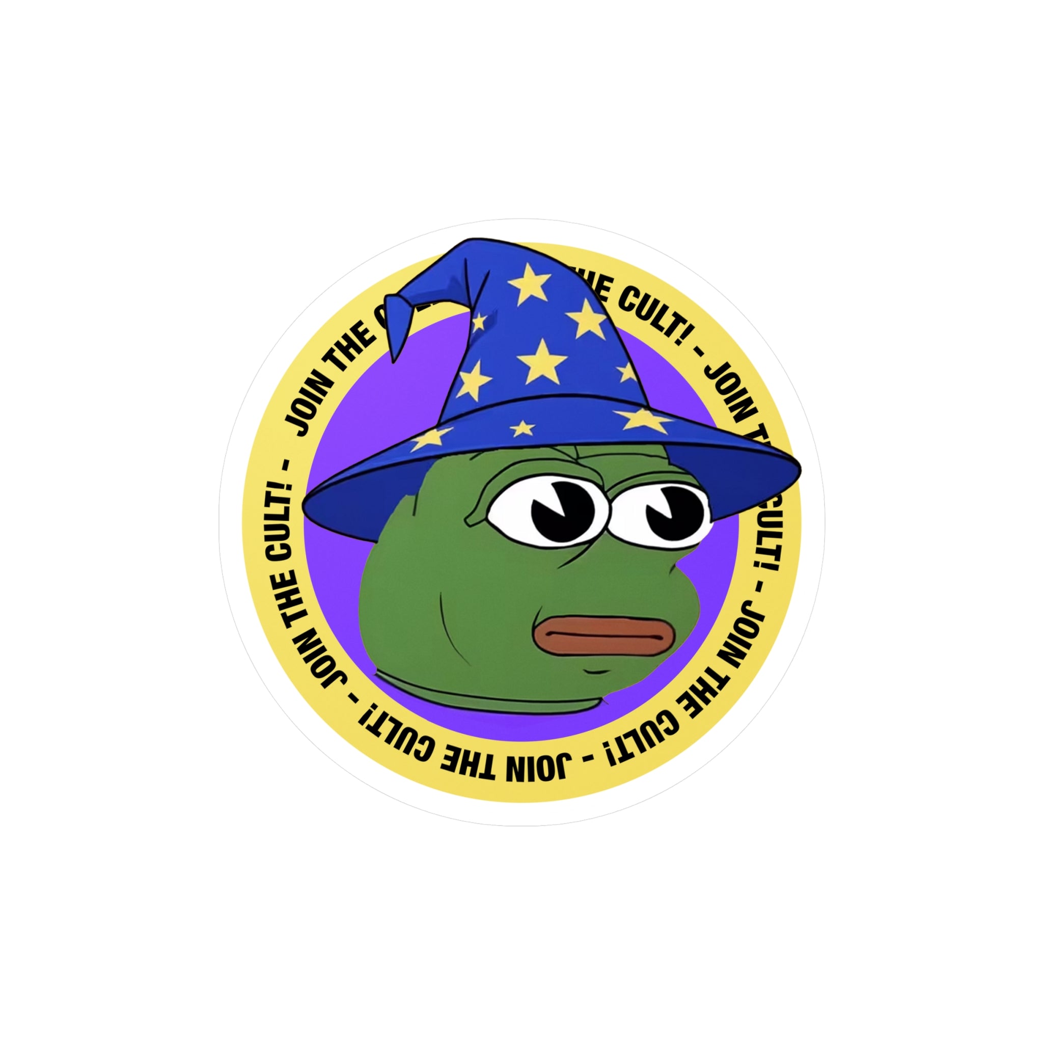 PFP Vinyl Sticker — "Join the Cult-Wizard"
