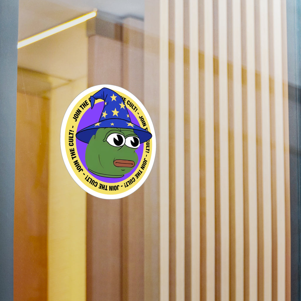 PFP Vinyl Sticker — "Join the Cult-Wizard"