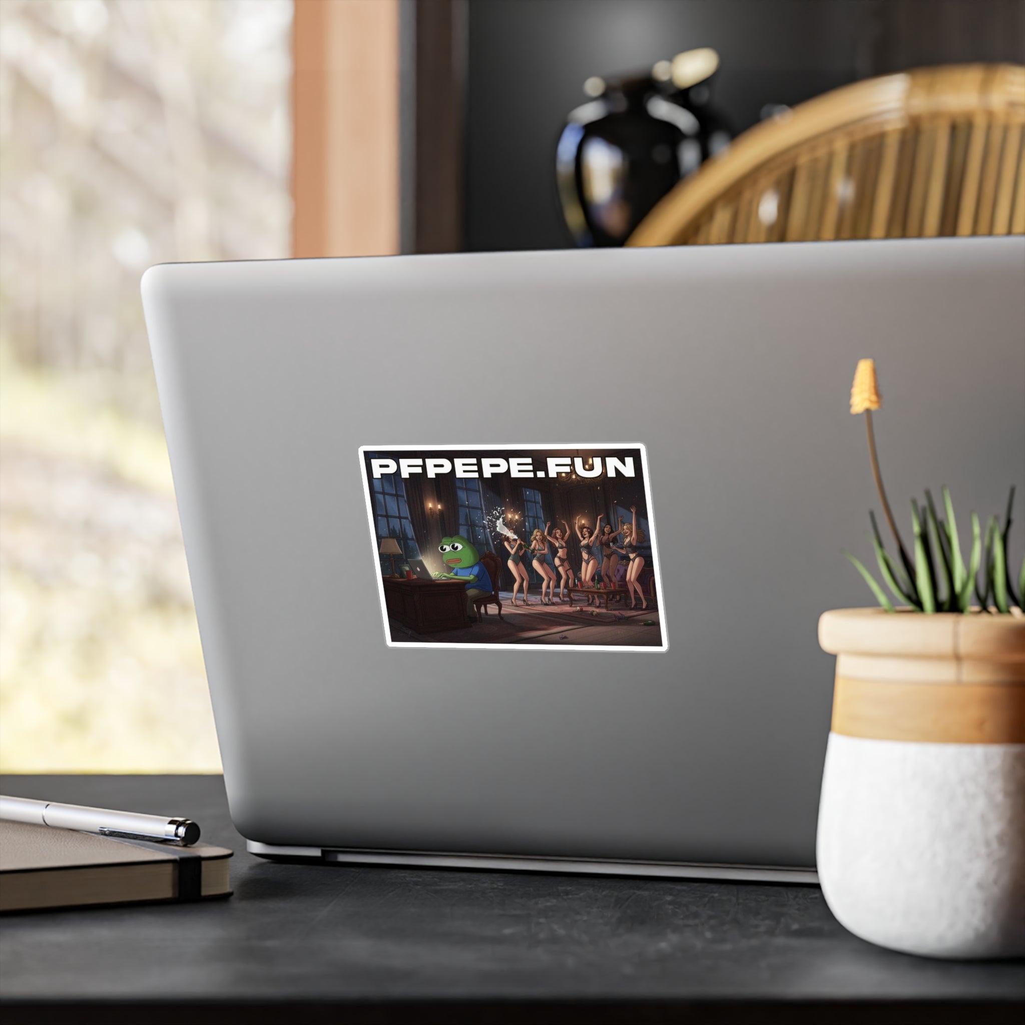 PFP Vinyl Sticker — PFP "No Distractions"