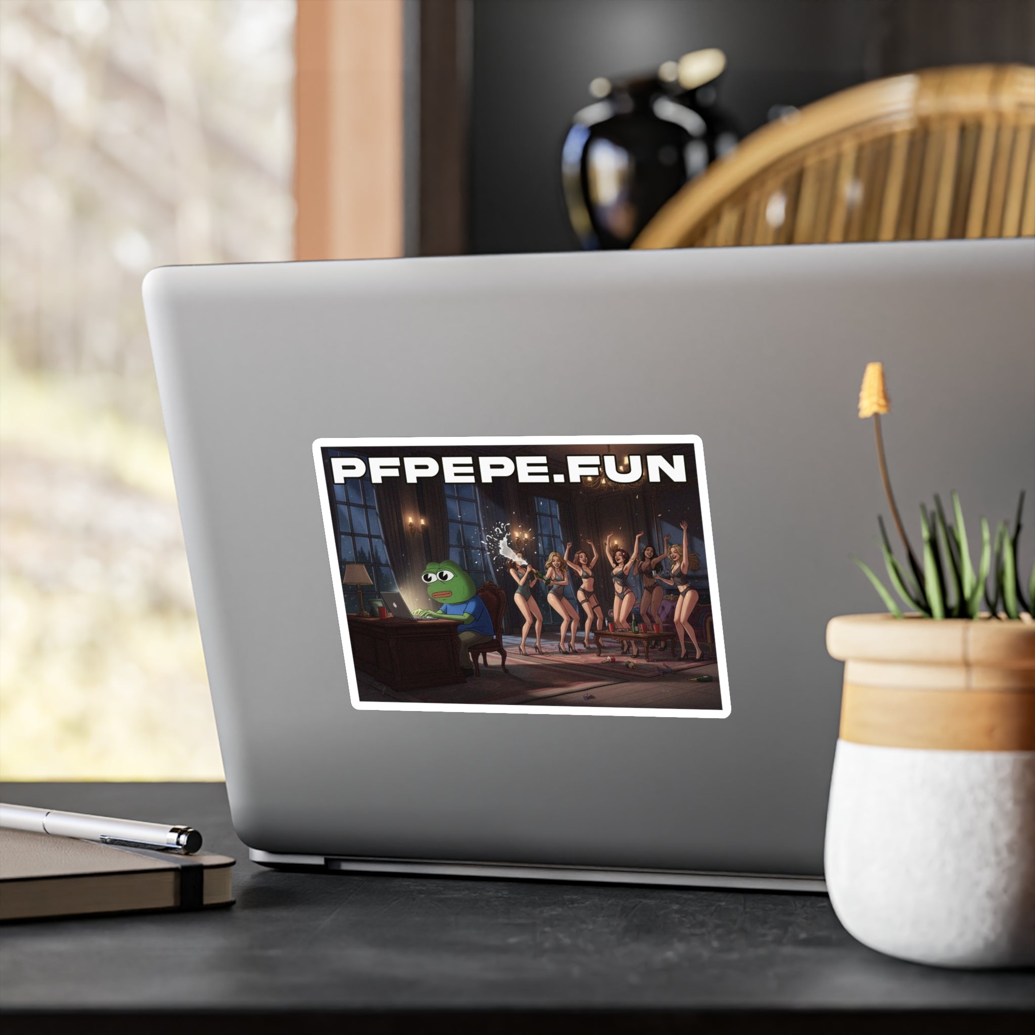 PFP Vinyl Sticker — PFP "No Distractions"